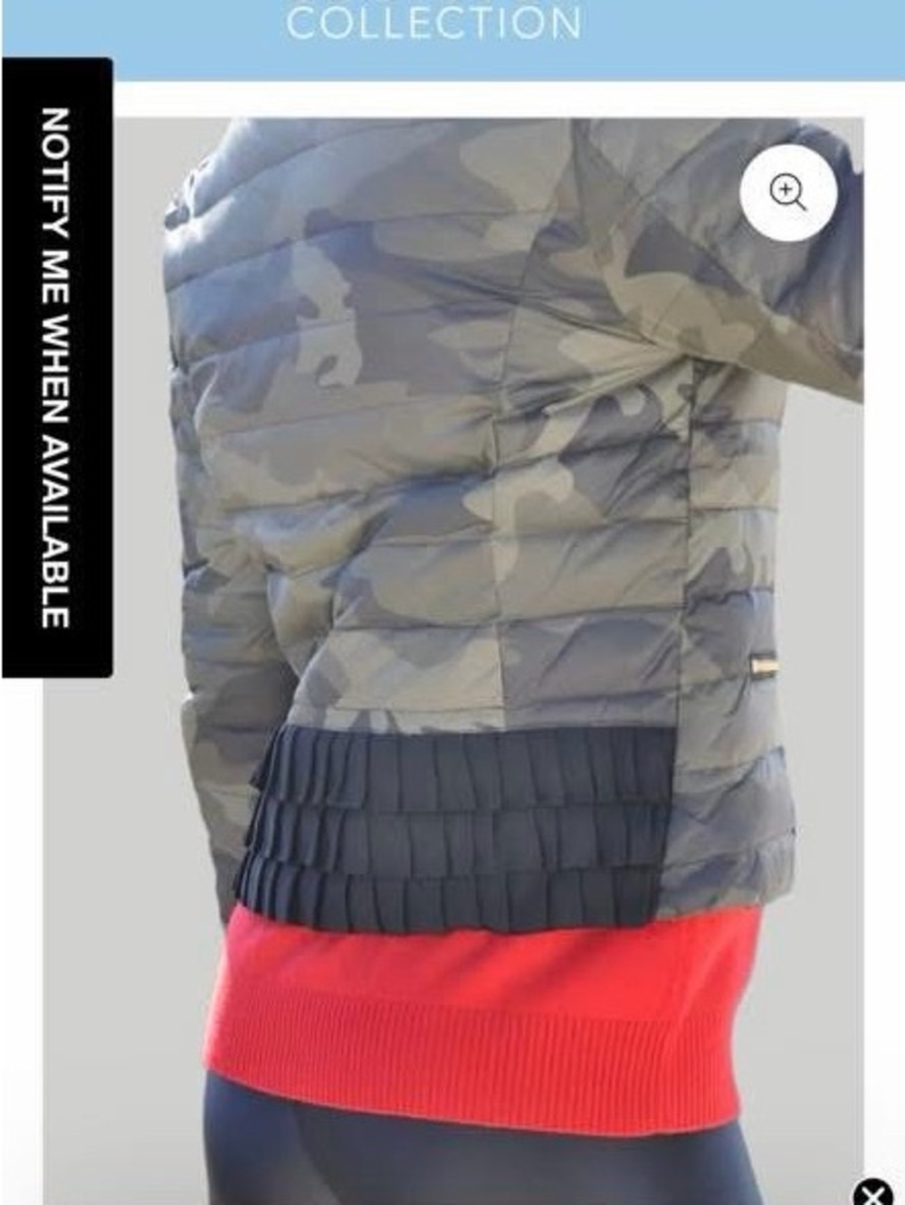 Ciao Milano Women's Camouflage Quilted puffer Jacket - Olive & Gray - Picture 3 of 3
